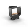 Cool Flame 500 See-through vapour fireplace with Opti-myst technology, featuring a sleek black design and remote control operati