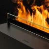 Cool Flame 1000 Right Corner Fireplace – a black, built-in Opti-myst vapour fireplace with remote control for modern interiors.