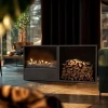 Planika Cottage Logbox bioethanol fireplace – a stylish, automatic free-standing fireplace for modern interiors, offering clean-