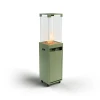Faro Pale Green Outdoor Gas Heater with manual control and 8 kW heat output, perfect for patios and gardens.