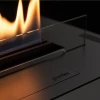 FLA4 1190 Automatic Bioethanol Burner in sleek black finish, 119 cm length, with remote, app, and panel control options for a lu