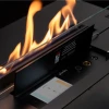 FLA4 1490 Automatic Bioethanol Burner in black finish with a sleek design, 149 cm length, and advanced control options.