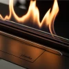 FLA4 1490 Automatic Bioethanol Burner in black finish with a sleek design, 149 cm length, and advanced control options.