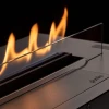 FLA4 - Bespoke Measurements bioethanol burner in sleek black finish with smart control options.