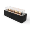 Planika Galaxy Black Gas Fireplace – sleek outdoor freestanding gas fireplace with automatic control and modern black design.