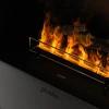 Misty Opti-Myst Fireplace – a sleek, black wall-mounted vapour fireplace with remote control and realistic Opti-Myst flame effec