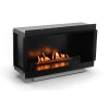Neo 750 Automatic Built-in Bioethanol Fireplace with remote control and sleek black design