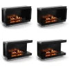 Neo 750 Automatic Built-in Bioethanol Fireplace with remote control and sleek black design