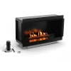 Neo 750 Automatic Built-in Bioethanol Fireplace with remote control and sleek black design