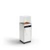 OIA Outdoor Gas Heater in White with a sleek 40 cm design and 10 kW heat output, perfect for outdoor heating.