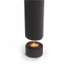 Pillar Suspended Bioethanol Fireplace – a modern loft-style ceiling-mounted fireplace with app and remote control.
