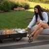 Rio Table Outdoor Gas Table in black with manual control and 10 kW heat output, perfect for outdoor spaces.