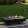 Rio Table Outdoor Gas Table in black with manual control and 10 kW heat output, perfect for outdoor spaces.