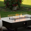 Rio Table Outdoor Gas Table in black with manual control and 10 kW heat output, perfect for outdoor spaces.