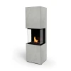 Planika Rock Kreta Fireplace – a modern, floor-standing bioethanol fireplace with automatic control and a sleek design.