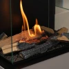 Decorative Set for Planika Rock Bioethanol Fireplace, realistic log accessory for an elegant look.