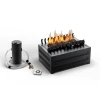 Planika Senso Basket bioethanol fireplace insert in black, featuring automatic operation and remote control.