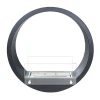 Round Built-in Bio Fireplace - Black by ScandiFlames. A modern, see-through bioethanol fireplace with manual control and 6-hour 