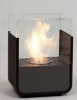 ScandiFlames Small Black Bio Fire – Compact tabletop bioethanol fireplace with steel construction and manual control.