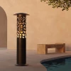 Tyle Hyperion - Black outdoor gas fireplace by GlammFire, a stylish and durable fire pit for outdoor spaces.
