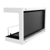 Three-sided 120 cm Wall Bio Fireplace White by ScandiFlames – a sleek, wall-mounted bioethanol fireplace with a modern three-sid
