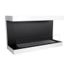Three-sided 120 cm Wall Bio Fireplace White by ScandiFlames – a sleek, wall-mounted bioethanol fireplace with a modern three-sid