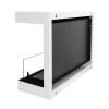 Dakota White 3-sided 80 cm Wall Biofireplace by ScandiFlames – a sleek, wall-mounted bioethanol fireplace with a modern white fi