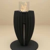 Tuli Gas Heater - Black by GlammFire, a stylish outdoor gas fireplace for patios and gardens.