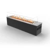 Planika Cabo Burner in brushed steel, an automatic bioethanol burner for outdoor spaces with a modern design.
