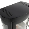 Oregon Wall-mounted Bioethanol Stove by ScandiFlames in black, featuring a sleek design with a 1-litre fuel capacity and manual 