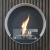 ScandiFlames Delaware White Round Wall Mounted Biofireplace – modern, eco-friendly heating solution with a sleek design.