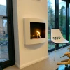 ScandiFlames White Wall Mounted Bioethanol Fireplace - a modern, wall-mounted bioethanol fireplace with a sleek white finish and