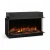 Dimplex Ignite Ultra 40 electric fireplace in black with multi-sided installation options and advanced controls.