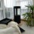 ScandiFlames Columbus Bioethanol Stove with 360-degree view in black, featuring a modern design and efficient heating.