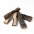 ScandiFlames Ceramics Wood 5 pcs. – Decorative ceramic wood logs for bioethanol fireplaces.