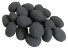 ScandiFlames Ceramics Pebbles Black - 24 Pieces - Heat-resistant decorative stones for bioethanol fireplaces.