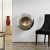 Cocoon Vellum Polished Steel wall-mounted bioethanol fireplace with a sleek and modern design.
