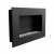 Murus 800 Black wall-mounted bioethanol fireplace by ScandiFlames, featuring a sleek black design and a 3-litre fuel capacity.