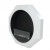 Okto Octagonal Fireplace by ScandiFlames, a white wall-mounted bioethanol fireplace with a modern octagonal design.