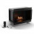 Planika Senso Built-in bioethanol fireplace in black, featuring automatic operation and remote control.