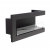 ScandiFlames Right-facing Corner Fireplace - 85 cm, built-in bioethanol fireplace in black finish.