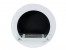 ScandiFlames White Round Wall Mounted Bioethanol Fireplace - A stylish wall-mounted bioethanol fireplace with a sleek white fini