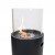 ScandiFlames Outdoor Black Freestanding Bioethanol Fireplace with a sleek black design and efficient bioethanol-burning system.