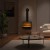 Sogno 500 Wall-mounted Water Vapour Fireplace by Magic Fire by Safretti in sleek black, featuring realistic flame effect and rem