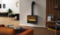 Sogno 500 Wall-mounted Water Vapour Fireplace by Magic Fire by Safretti in sleek black, featuring realistic flame effect and rem