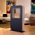 Safretti Curva XT - Black floor-standing bioethanol fireplace with a sleek, modern design, 70 cm length, and manual control.
