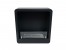 ScandiFlames Square Bioethanol Fireplace with Round Edges in Black - Wall-mounted, manual control, and 6-hour burn time.