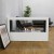Lansing XL White Freestanding Bio Fireplace by ScandiFlames – a modern and stylish bioethanol fireplace with a clean-burning fla