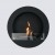 ScandiFlames Round Black Bioethanol Fireplace – Wall-mounted, manual control, 1.5L capacity, 6-hour burn time, black finish.