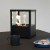 Square Table Bio Fireplace - Black by ScandiFlames, a stylish tabletop bioethanol fireplace with a 1-hour burn time and manual c